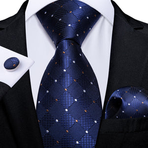 Sophisticated Checkered Pattern Silk Ties