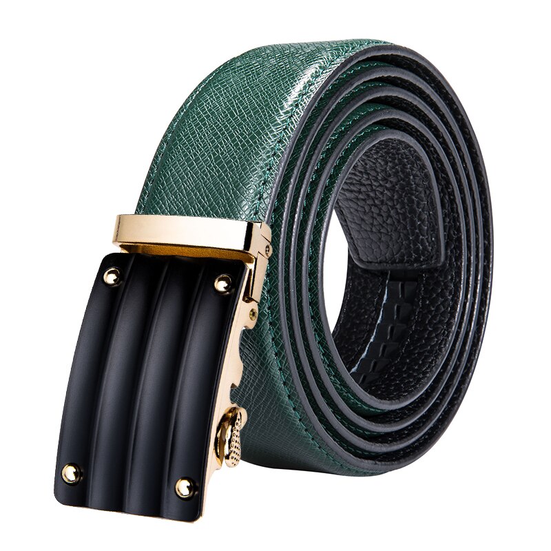 Luxe Automatic Buckle Green Strap Luxury Belts