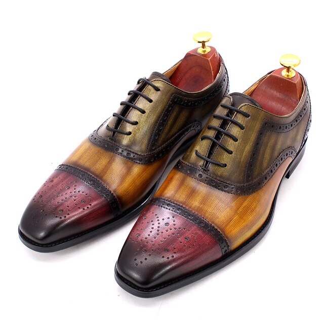 Oxford Mixed Colors Lace Up Luxury Brogue