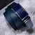 Navy Genuine Leather Metal Automatic Belt