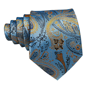 Novelty Blue Paisley Tie Set