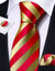 Red Gold Stripe Ties For Men