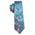 Exquisite Blue Floral Silk Neck-Tie