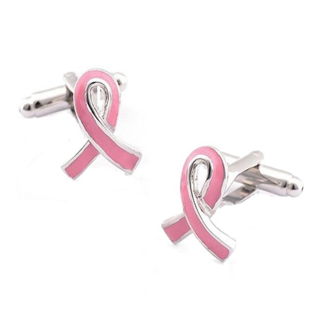 Breast Cancer Awareness Ribbon CuffLinks