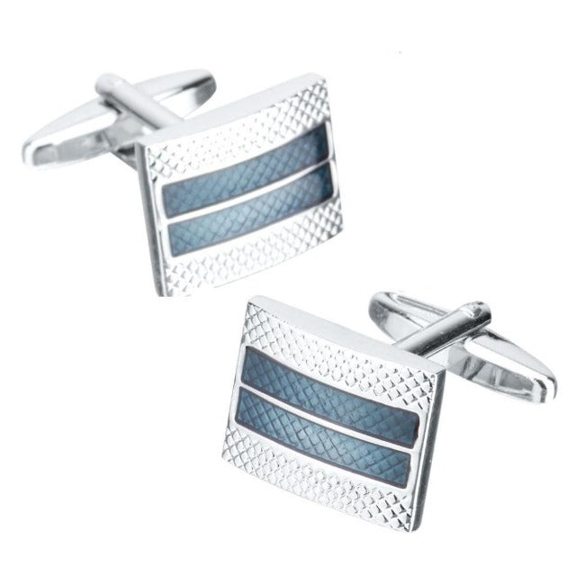 Indigo-blue Enamel Cufflinks