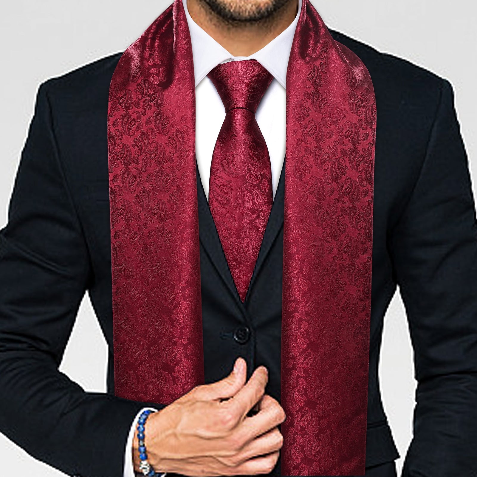 Silk Tie & Shawl Scarf Set
