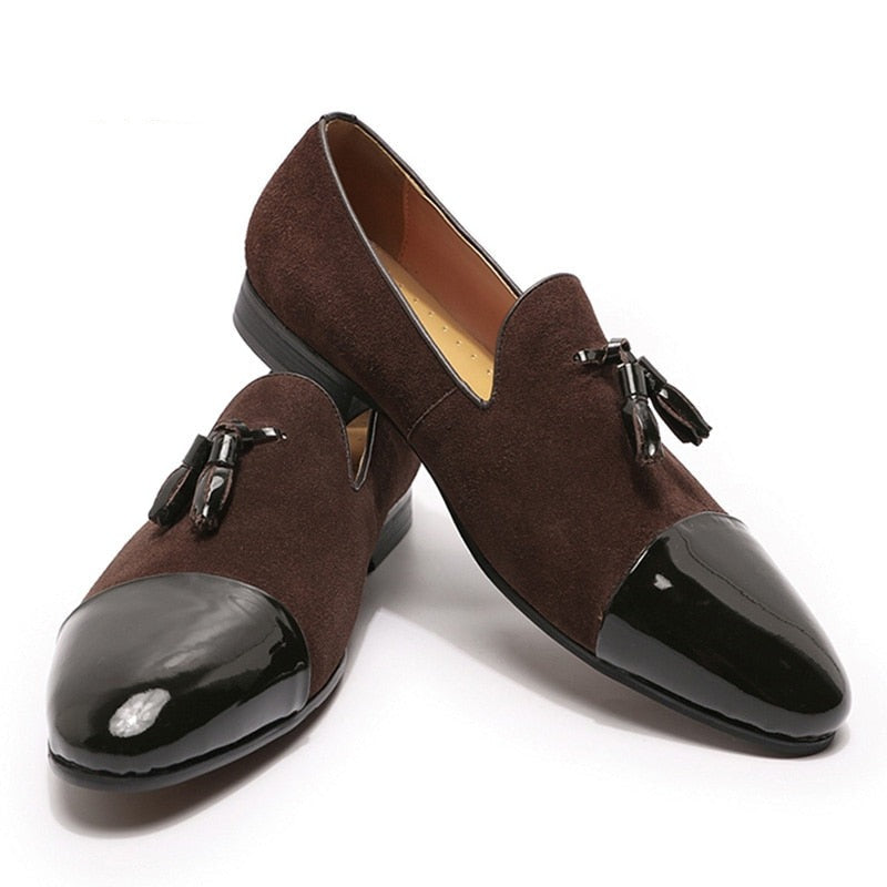 Ashlei Suede and Patent Leather Loafers