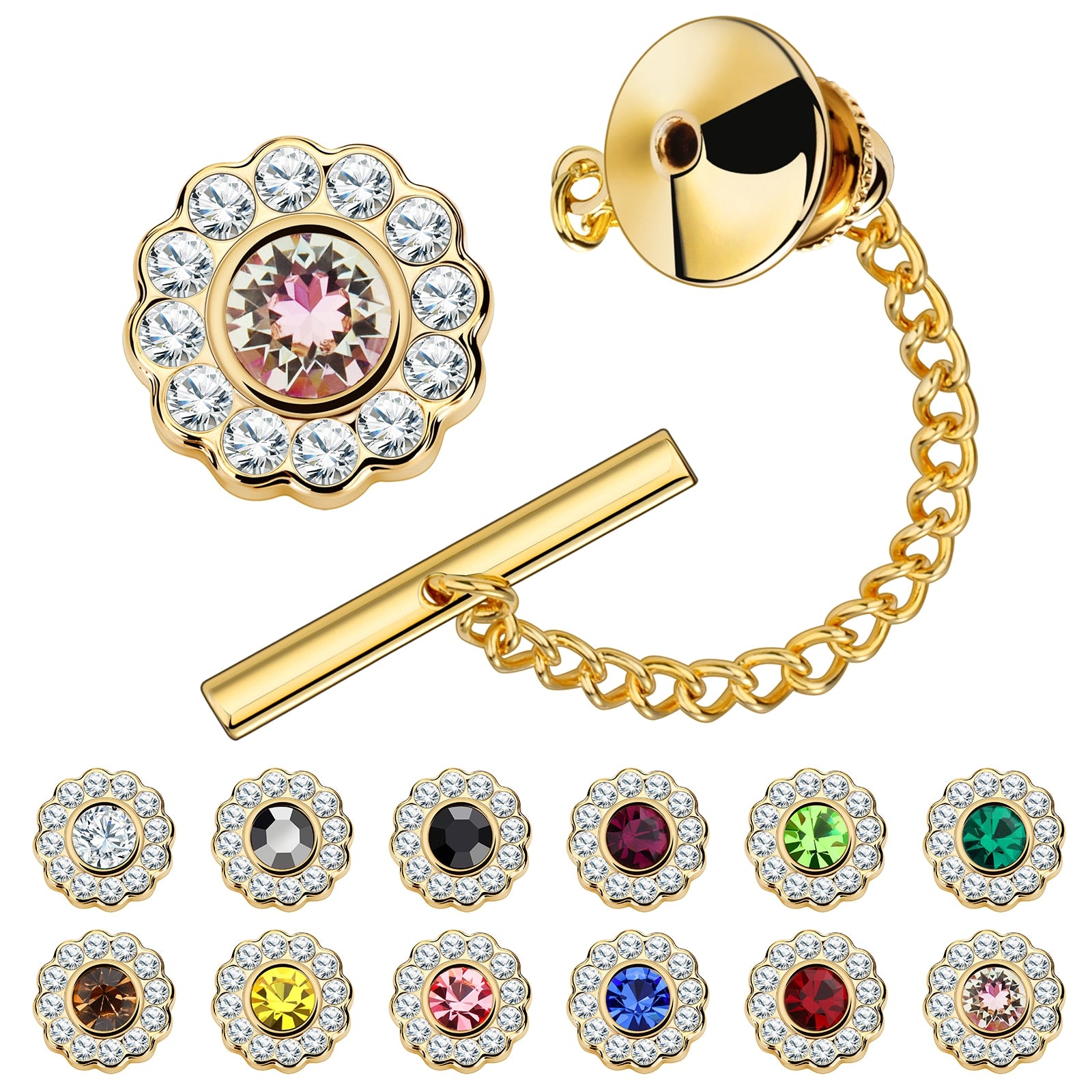 HAWSON Tie Tacks with Chain