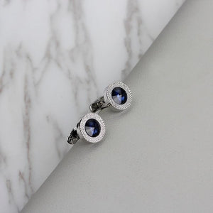 Blue Taper Luxury Crystal Cufflinks