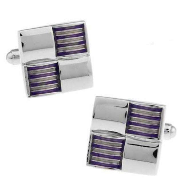Purple Color Square Cufflinks