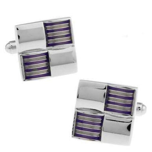 Purple Color Square Cufflinks