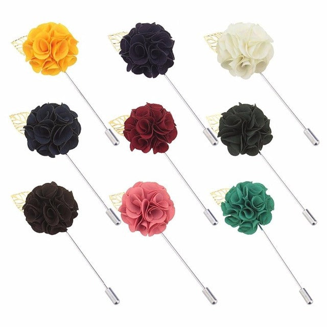 Fabric Flower Lapel Pin