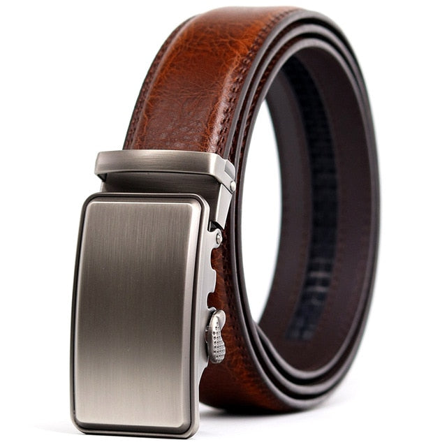 Desert Men's Leather Automatic Buckle Belt