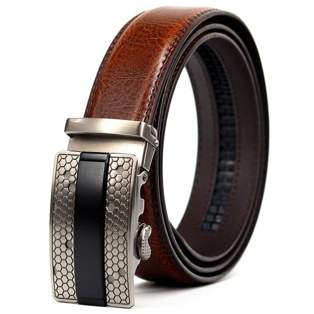 Riviera Men's Leather Automatic Buckle Belt