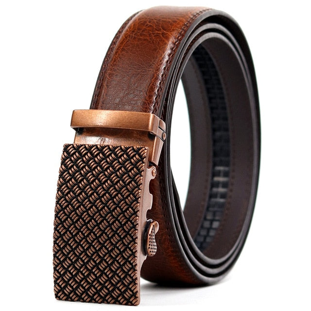 Sahara Men's Leather Automatic Buckle Belt