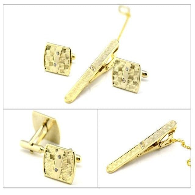 Racer Tie Clip and Cufflink Set