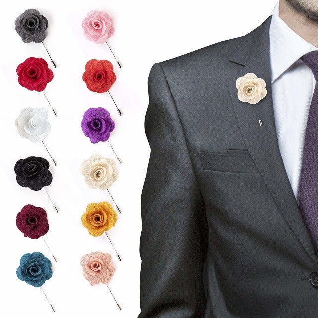 Handmade Camellia Flower Lapel Pin