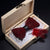 Feather Bow Ties & Brooches in Wooden Box Collection