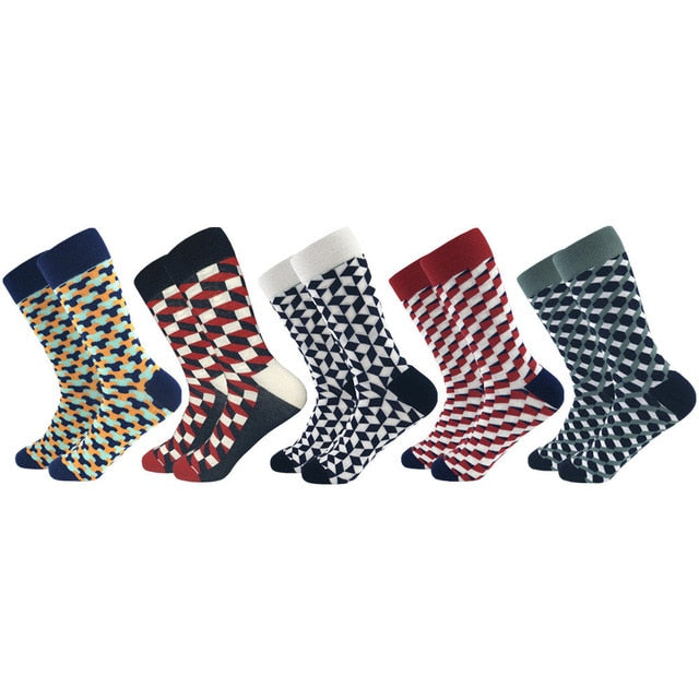 Colorful Casual Men Socks 5 Pairs/Set