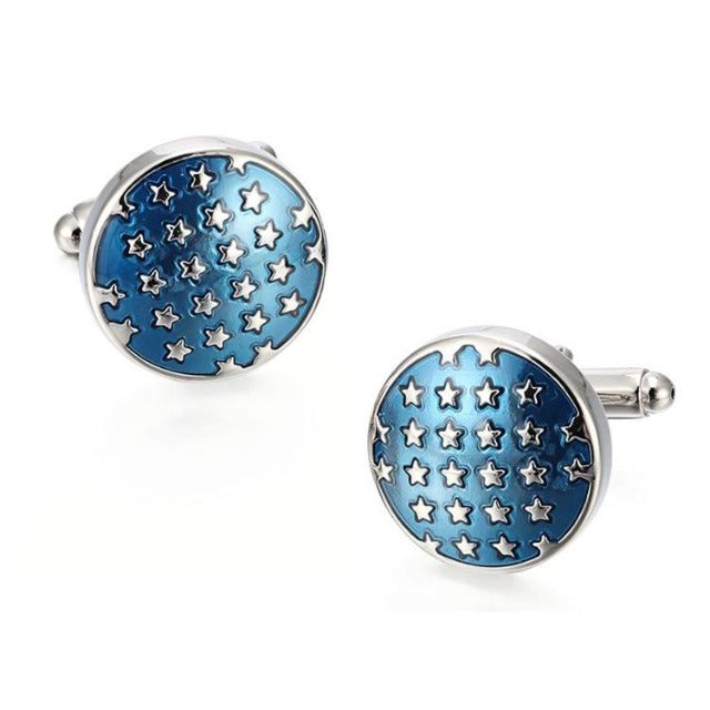 Lepton Blue Star Cufflinks