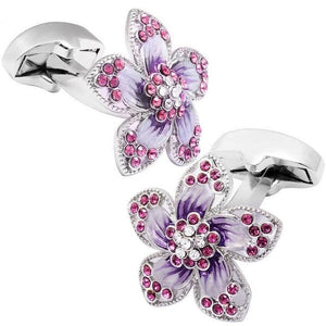 Fashion Flower Luxury Crystal Cufflinks