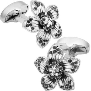 Fashion Flower Luxury Crystal Cufflinks