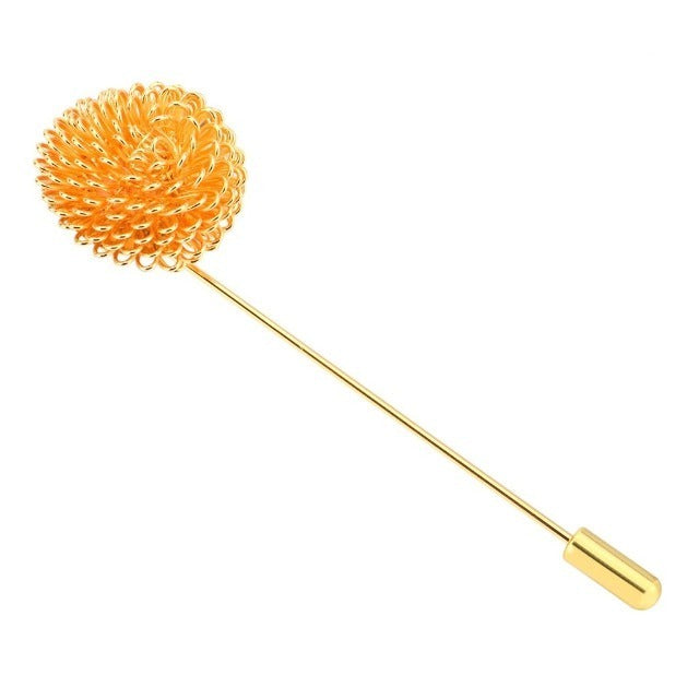 Metal Art Flower Brooch Pin