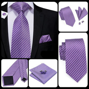 Purple Rain Stripe Tie Set