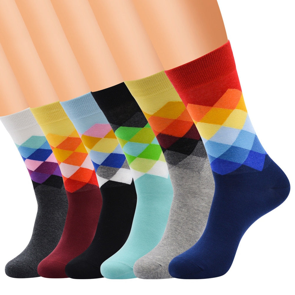 Preppy Casual Men Socks 5 Pairs