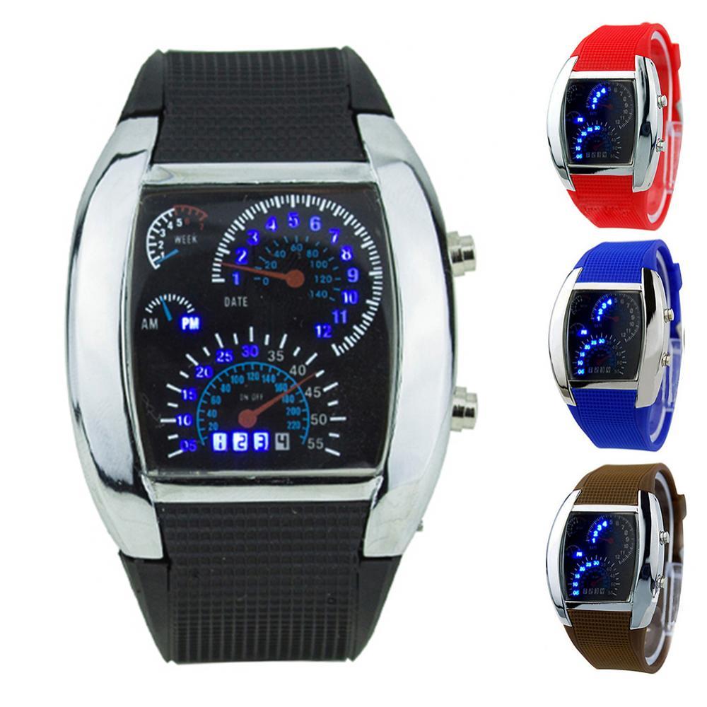 Speedometer Car Turbo Style Digital LED Wrist Watch