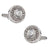 Rounded Crystal Cufflinks