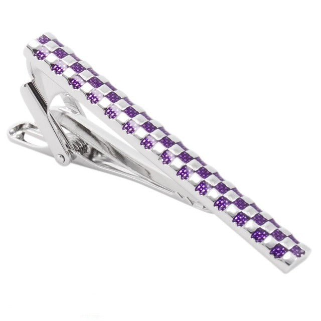 Classic Purple/Blue Enamel Lattice Tie Bar