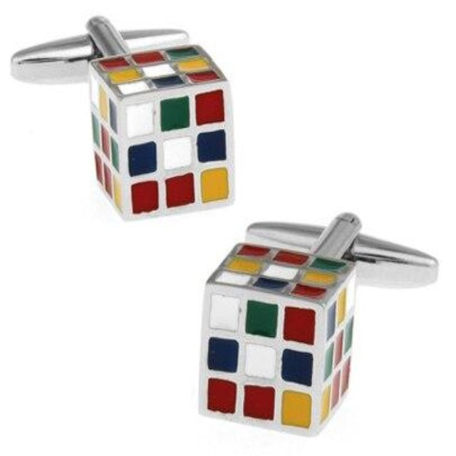 3D Magic Cube Design Cufflinks
