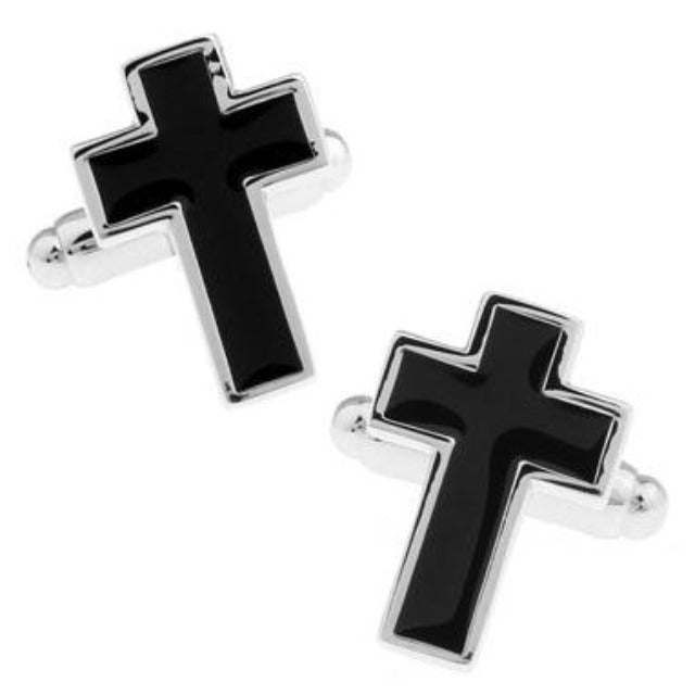 Black Cross Cufflinks