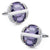 Charming Purple/White Luxury Crystal Cufflinks