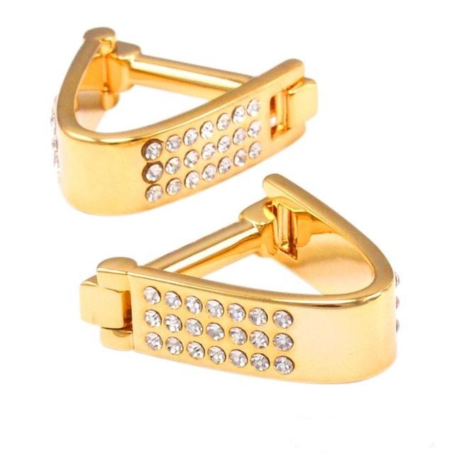 Triangle Luxury Crystal Wrap-Around Shirt Cufflinks