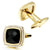 Elegant Shinny Golden Plated Stone Luxury Crystal Cufflinks