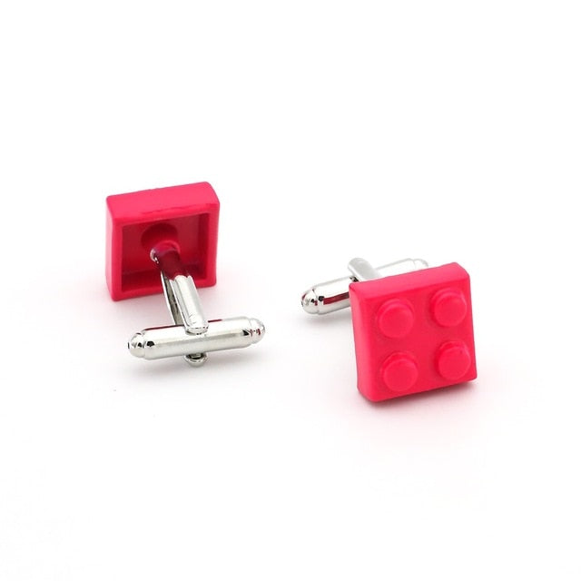 Multi-Color Building Blocks Novelty Cufflinks
