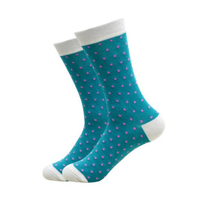 Cotton Novelty Polka Dot Men's Socks