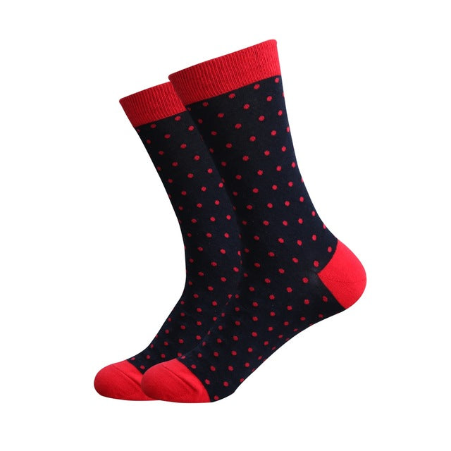Cotton Novelty Polka Dot Men's Socks