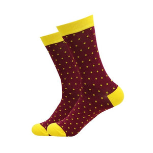 Cotton Novelty Polka Dot Men's Socks