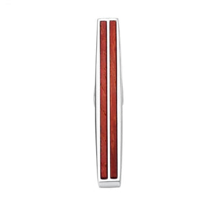 2 Inch Red Wood Tie Clips